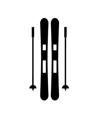 Vail skis vector graphic