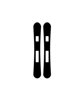Vail snowblades vector graphic