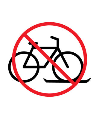 Vail bicycle-converted snobike vector graphic