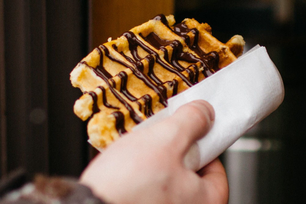 Chocolate Drizzled Waffle at Mount Snow