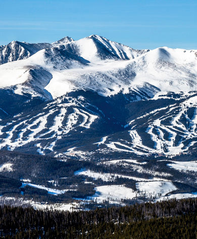 Panorama of the resort in Breckenridge, CO.