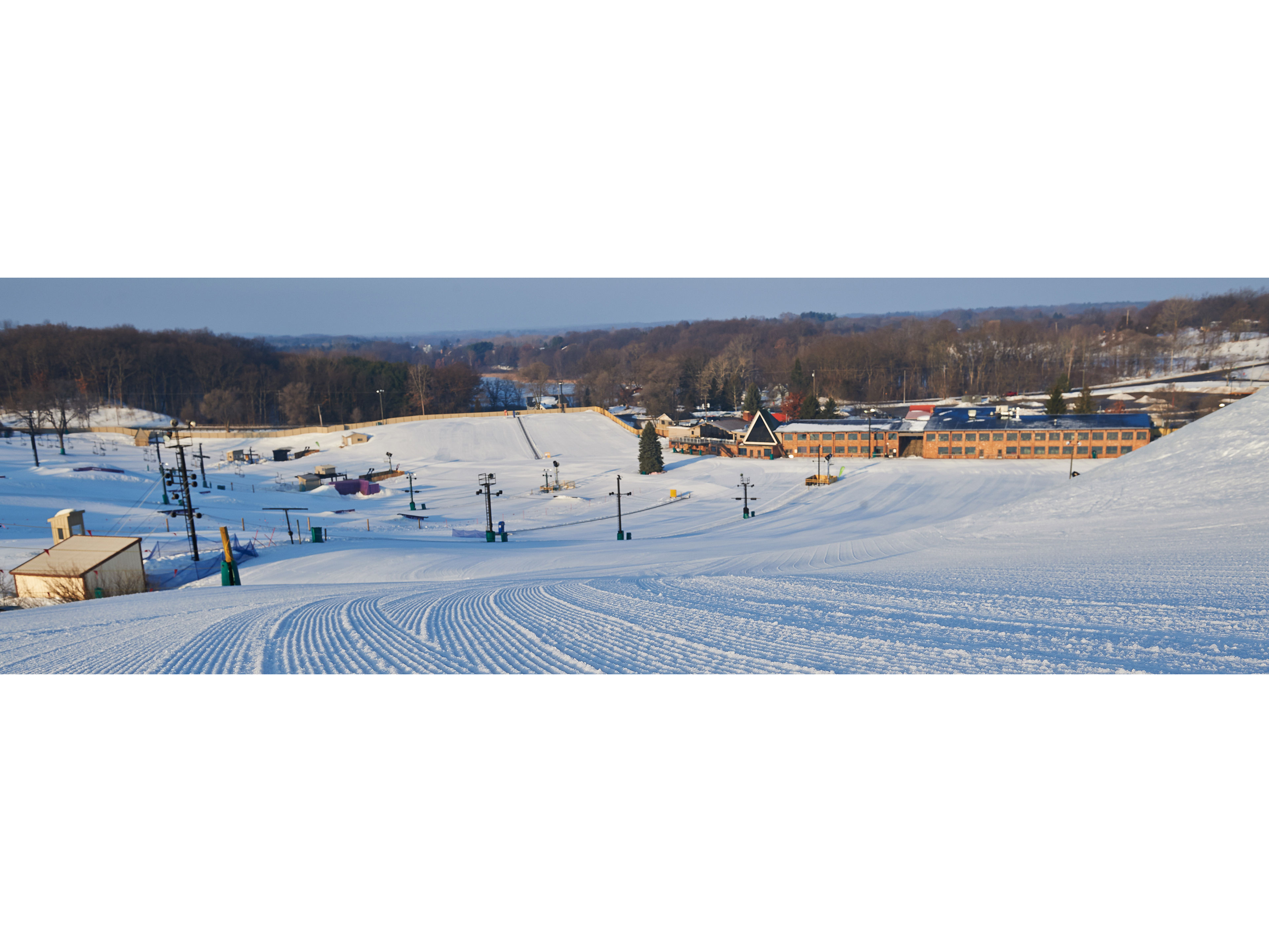 Morning Trail Grooming In Mt. Brighton, MI.