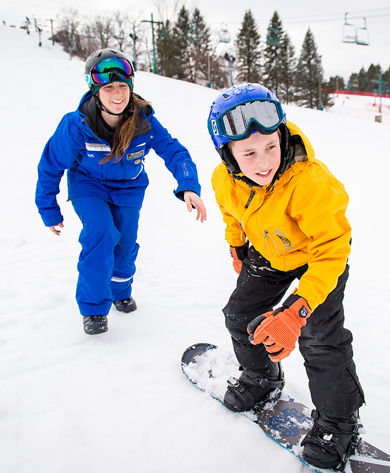 Children's Snowboard School in Afton, MN.