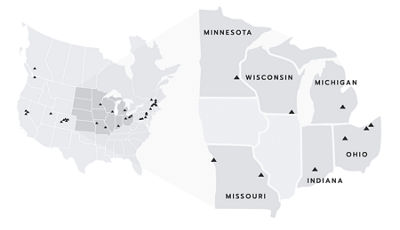 Midwest Regional Map