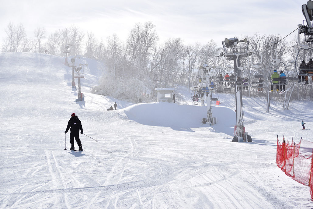 Skiers take to the slopes at Alpine Valley Ski Area