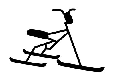 Vail ski trike vector graphic