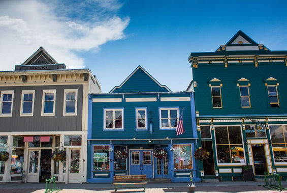 Elk Avenue in town of Crested Butte, Colorado